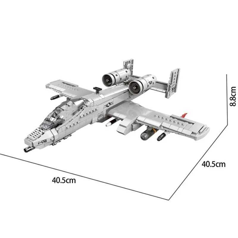 1713pcs Military The A10 F35 Fighter Building Blocks Thunderbolt II Warthog Fighter DIY WW2 Plane Brick Toys Gifts For Children W250115