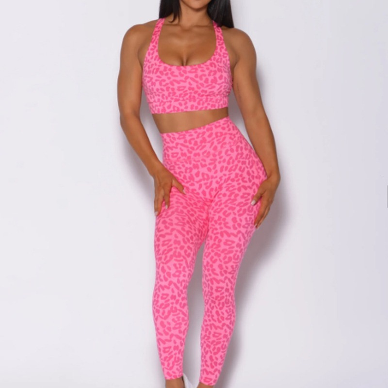 skimss set women tracksuit women womens designer clothing hot selling new leopard print tight pants fitness yoga suit set for european a 871