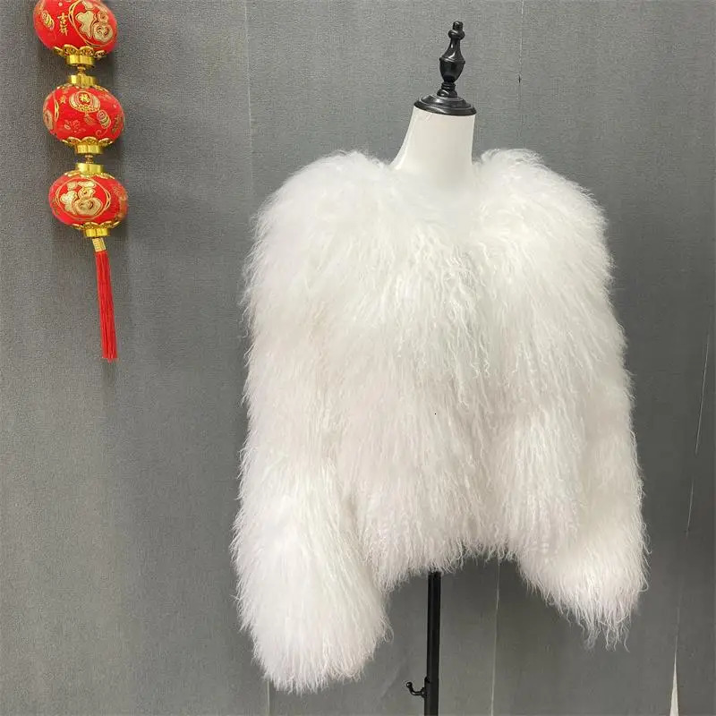Winter Autumn Fashion Real Fur Jacket Women Genuine Mongolia Sheep Coat 250109