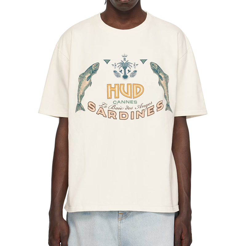 25ss USA Style Letter Fish Print Tee Designer Graphic T-shirt Spring Summer Casual Fashion Skateboard Men Women T shirt 0115