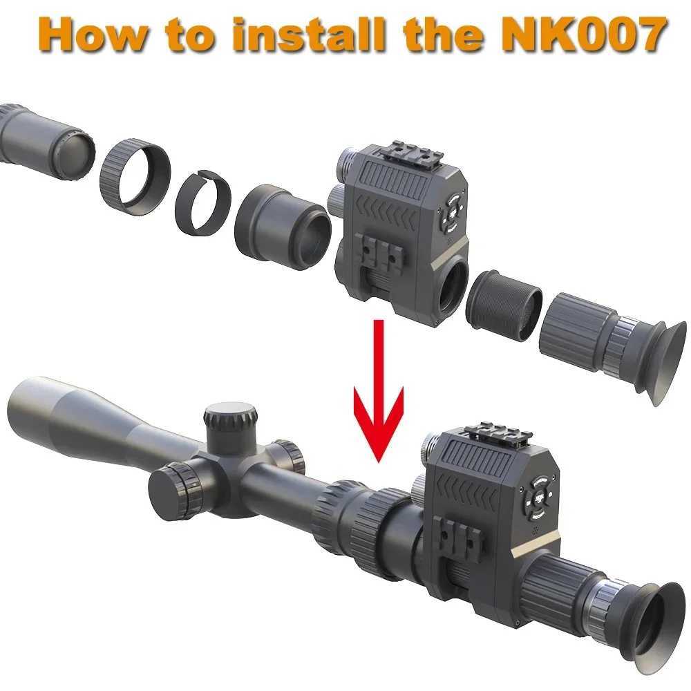 Megaorei NK007 Night Vision Monocular Hunting Rifle Scope Optics Infrared Camera Photo Video Recording 200-400M in DarknessW241014