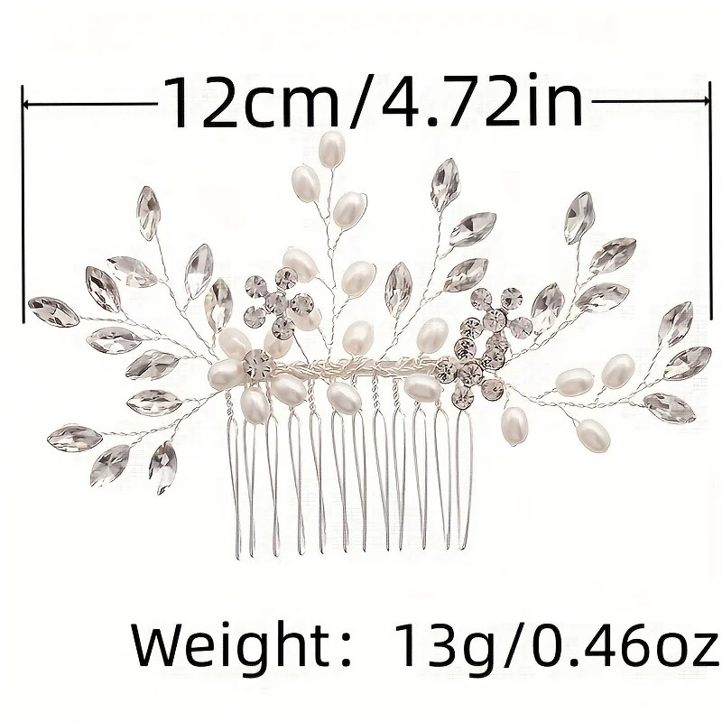 Wedding Crystal Flower Pearl Hair Comb Pin Band Party Hairpin Headband Tiara Bridal Accessories Jewelry 250106