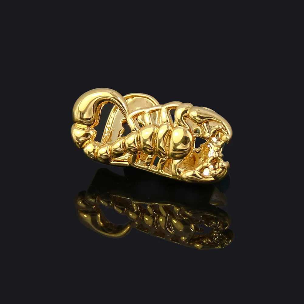 Trend Single Animal Teeth Grillz Hip Hop Glossy Tooth Caps For Women Men Body Jewelry Halloween DecorationXJ250114