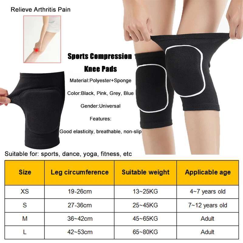 Ddmytiger Ddmytiger China Domestic Sports Compression Knee Pads Elastic Protector Thickened Sponge Brace Support For Dancing Workout Training Yoga