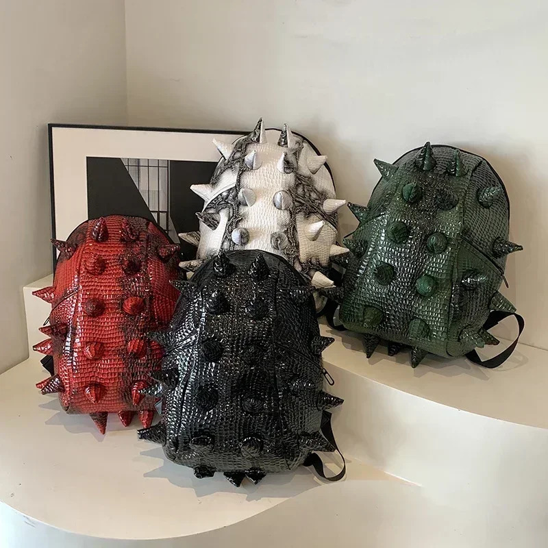 Fashion Hedgehog Shape PU Backpacks Large Capacity Backpacks High Quality Style Unique Personality School Bags 250114