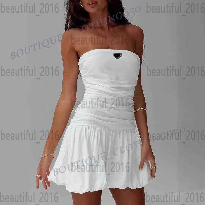 designers Dress Casual Dresses Women New women's strapless short skirt without shoulder straps slimming and cinching waist one dress for women R92Y