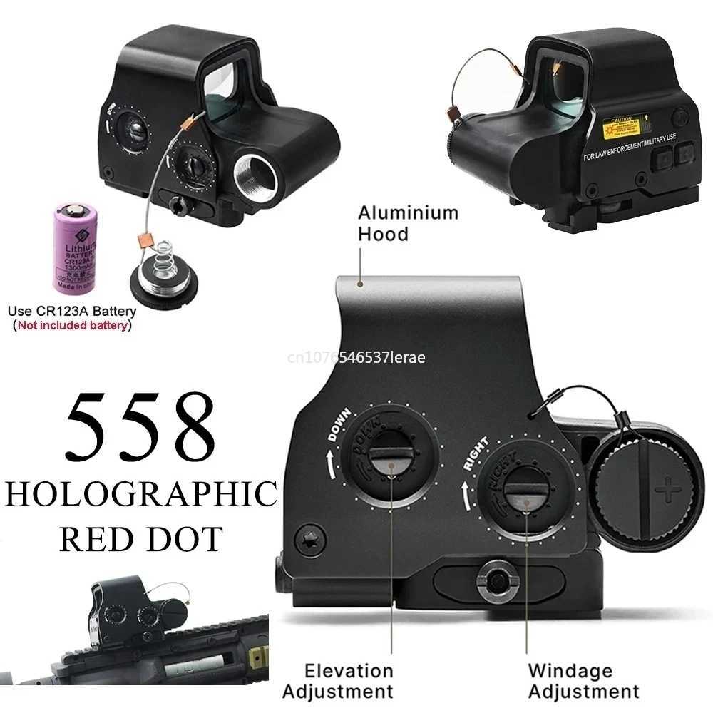 Tactical Airsoft G45 5X Magnifier 558 553 EXPS3 Red Dot Combo Scope Optics QD Mount Weaver Fit 20MM Rail Mount With Full MarkingW241014