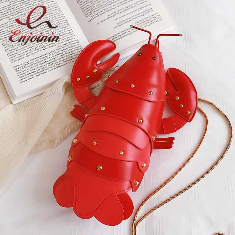 Cute Fashion Lobster Style Crossbody Mini Bag Pu Leather Girls Chain Purses and Handbags Women Shoulder Bag Clutch Bag Z250115