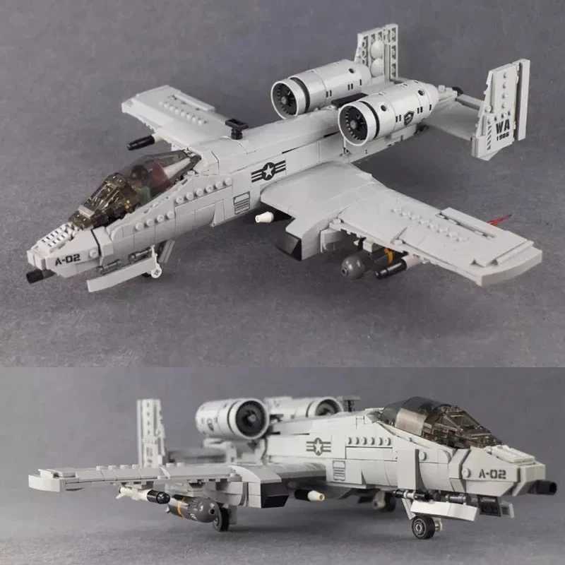 1713pcs Military The A10 F35 Fighter Building Blocks Thunderbolt II Warthog Fighter DIY WW2 Plane Brick Toys Gifts For Children W250115