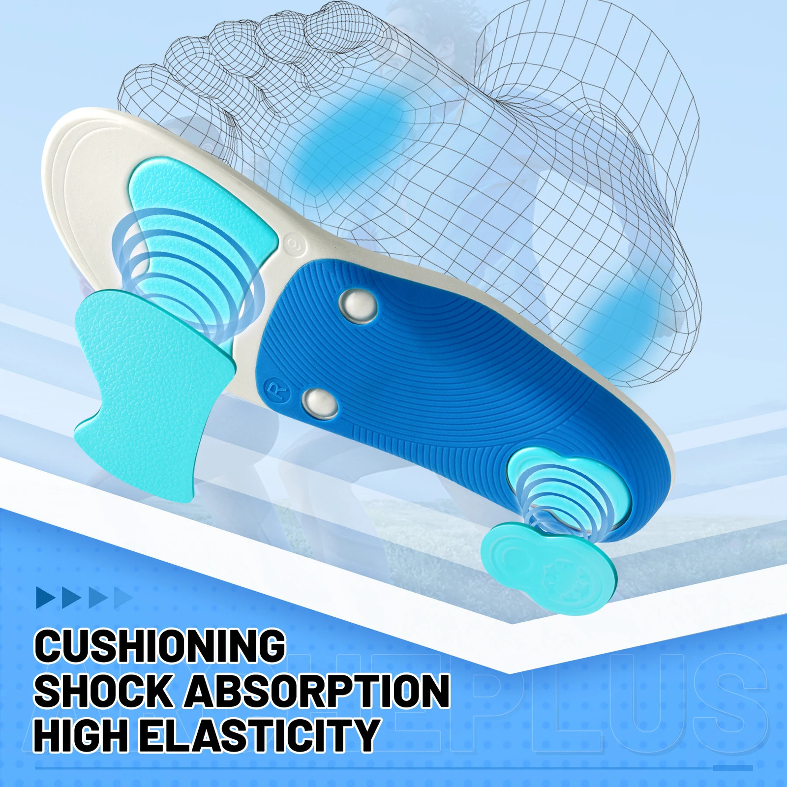 Plantar Fasciitis Relief Orthopedic Insole Flat Foot High Arch Support Men Women Work Ortic Insert Shoe Sport Sneaker Sole 250114