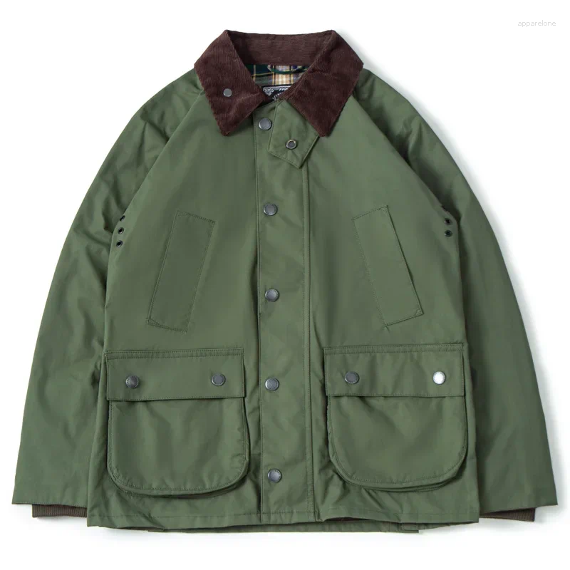 Mens Jackets Gddqsdc Vintage Hunting Wax Jacket Casual Bbra Workwear Oil Cloth Zipper