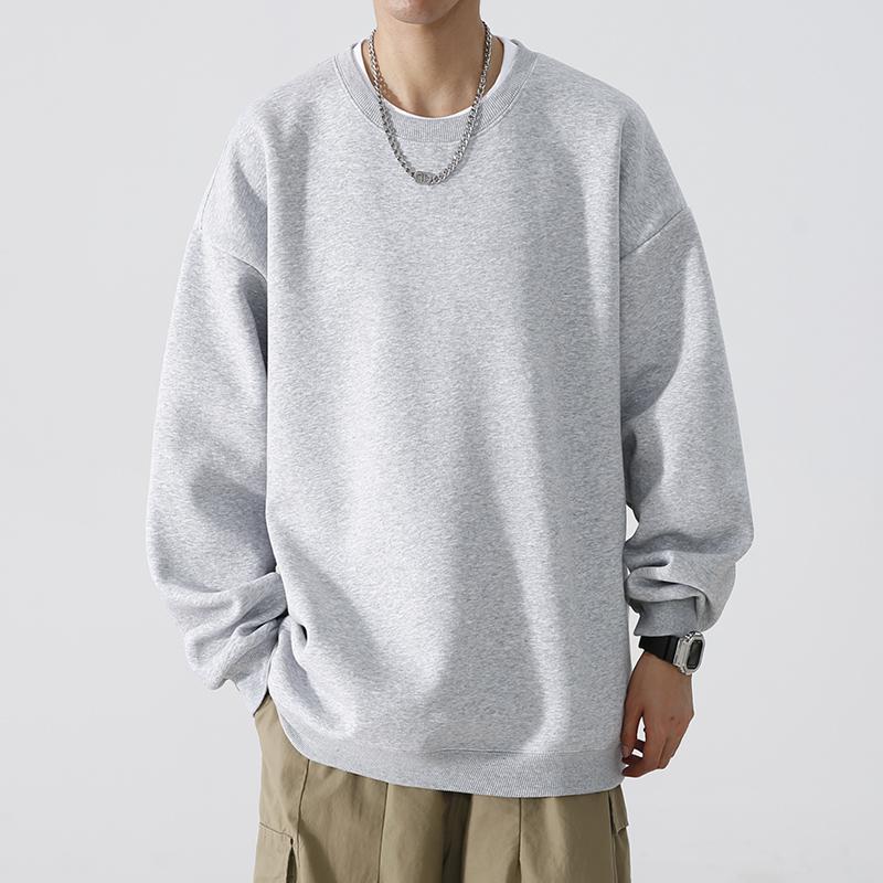 SL01143 Large size sweatshirt men's spring and autumn new long sleeve autumn and winter solid color tops