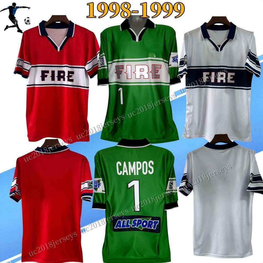 Retro Chicago Fire 1998 1999 Soccer Jersey CAMPOS Vintage Classic Men Home Away Third 98 99 Football Shirt Tops