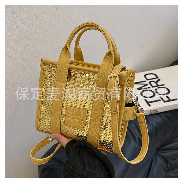New Designer Shiny Simple Handbag Casual Shoulder Bag Women's Casual Bag