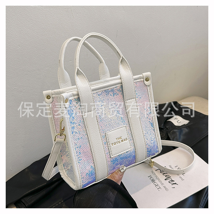 New Designer Shiny Simple Handbag Casual Shoulder Bag Women's Casual Bag