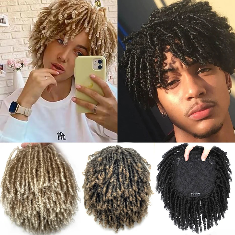 6-inch African Dreadlock Hair Clip Top Hair Clip Synthetic Twisted Curly Wig One Piece Dreads Touchee Female and Male Hair Clip 250108
