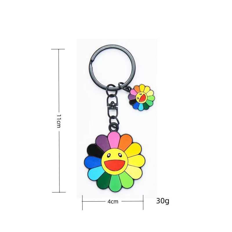 Keychains Lanyards sunflower keychain key ring cute chain for women creative portachiavi llaveros hombre bag charm H250115