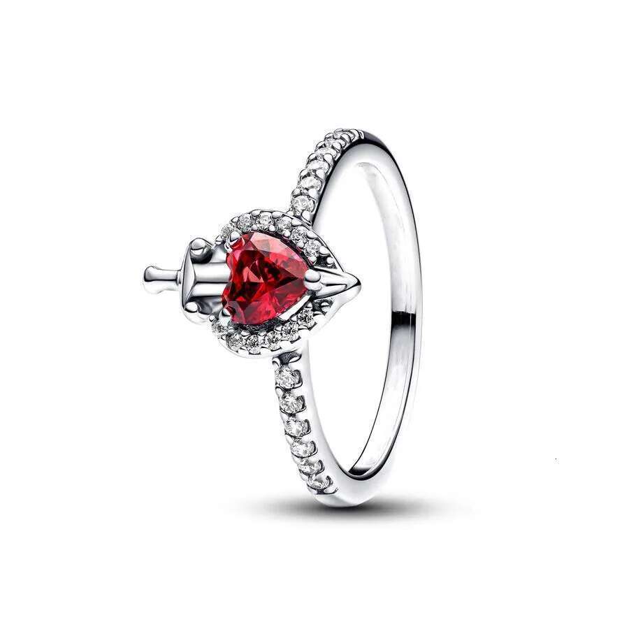 2025 New 925 Sterling Silver Rings For Women Sparkling Double Heart, Pink Bow Ring DIY Fine Jewelry, Wedding,
