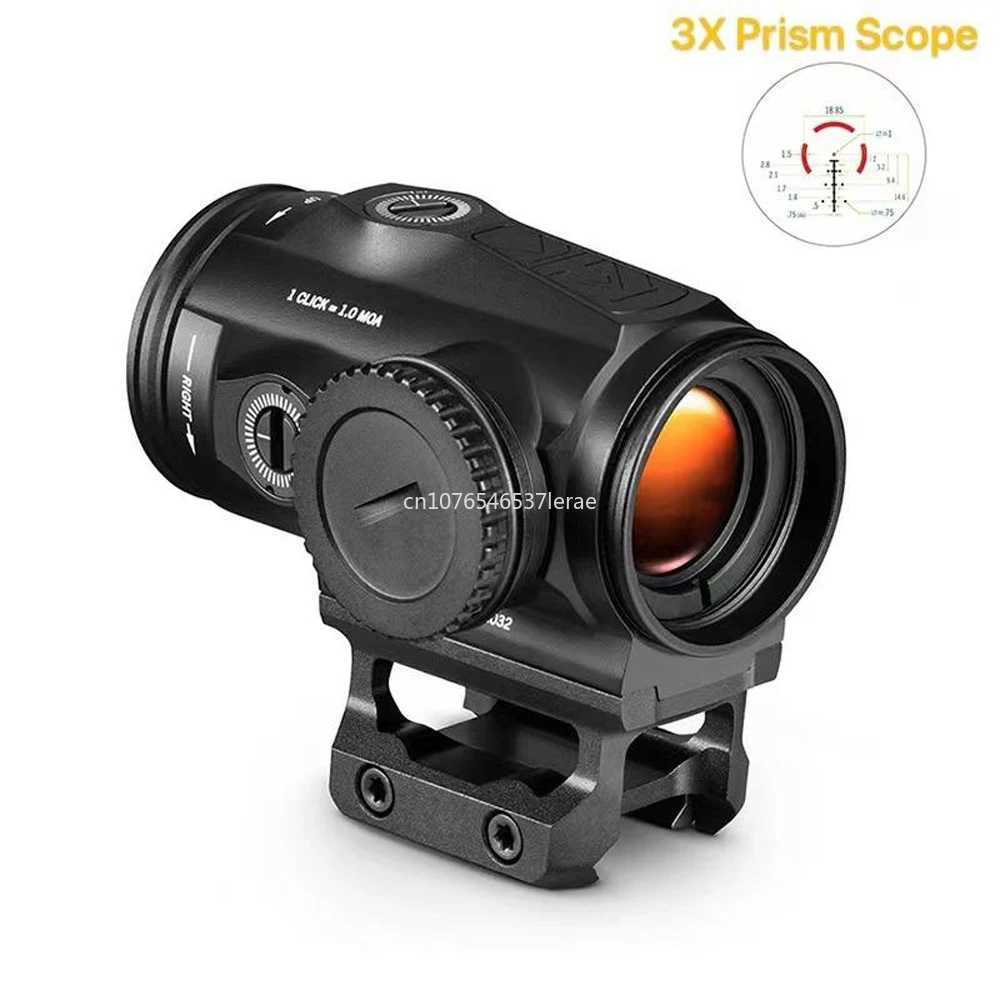 Tactical VT HD 3X 5X GEN II Prism Rifle Scope BDC4 Reticle With M 3 MOA Red Dot Sight Fit 20mm Rail Airsoft Hunting WargameW241014