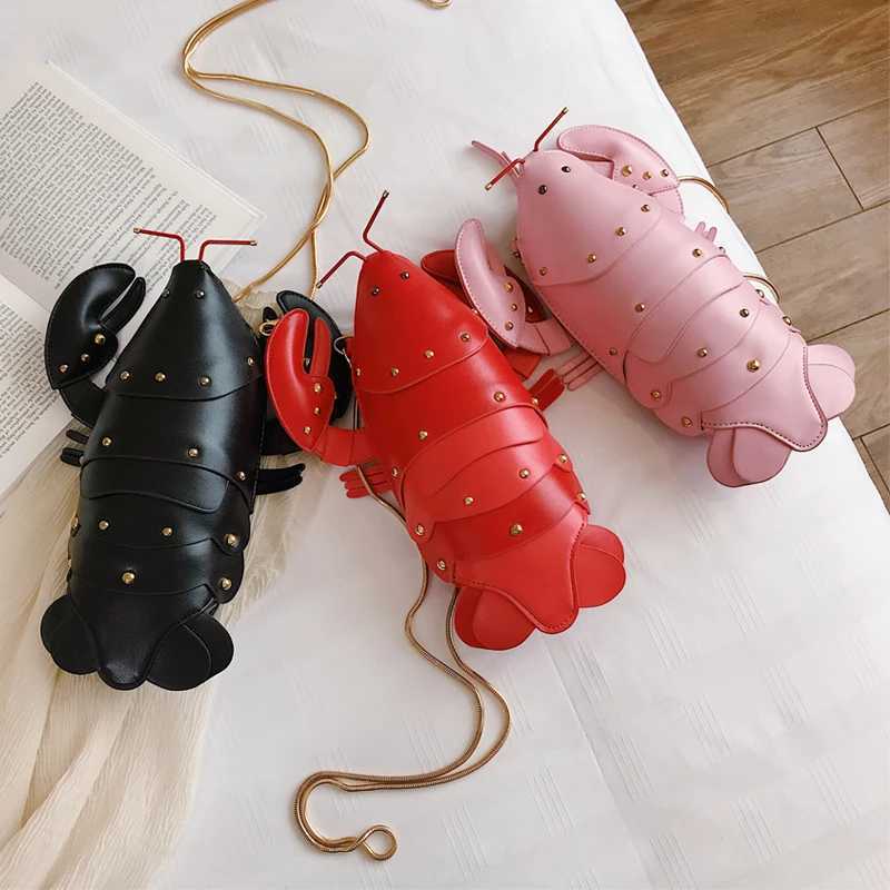Cute Fashion Lobster Style Crossbody Mini Bag Pu Leather Girls Chain Purses and Handbags Women Shoulder Bag Clutch Bag Z250115