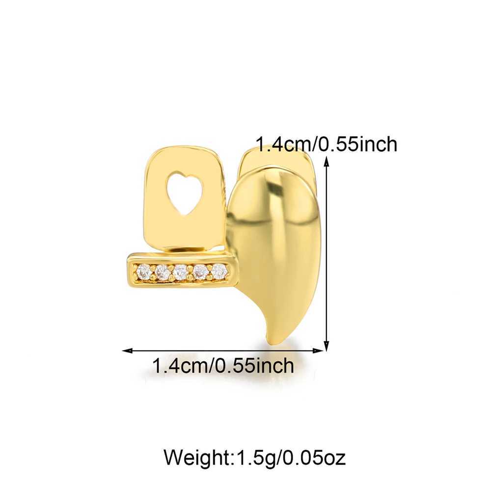 Hip Hop Iced Out Bling Stones Teeth Grillz Cubic Zircon Caps Top Bottom Charm Grills For Men Women JewelryXJ250114