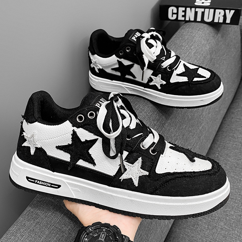 2025 men's shoes spring and summer niche original all-in-one board shoes youth Korean version of fashion casual sports star tide shoes