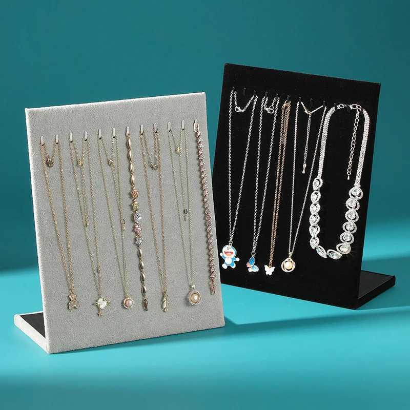 Pendant Necklaces Flannel Necklace Display Stand Earring Board Women Jewelry Rack Bracelet Storage Holder Dangler Eardrop Shelf H250115