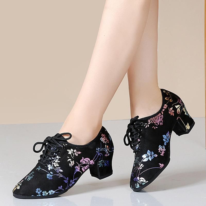 Dance For Women Ballroom Latin Modern Tango Dancing Shoes Jazz Short Boots Girls/Ladies Square