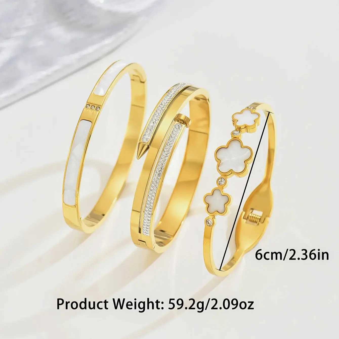 Bangle Europe and the United States hot selling stainless steel gold nail bracelet fashion womens bangles H250115