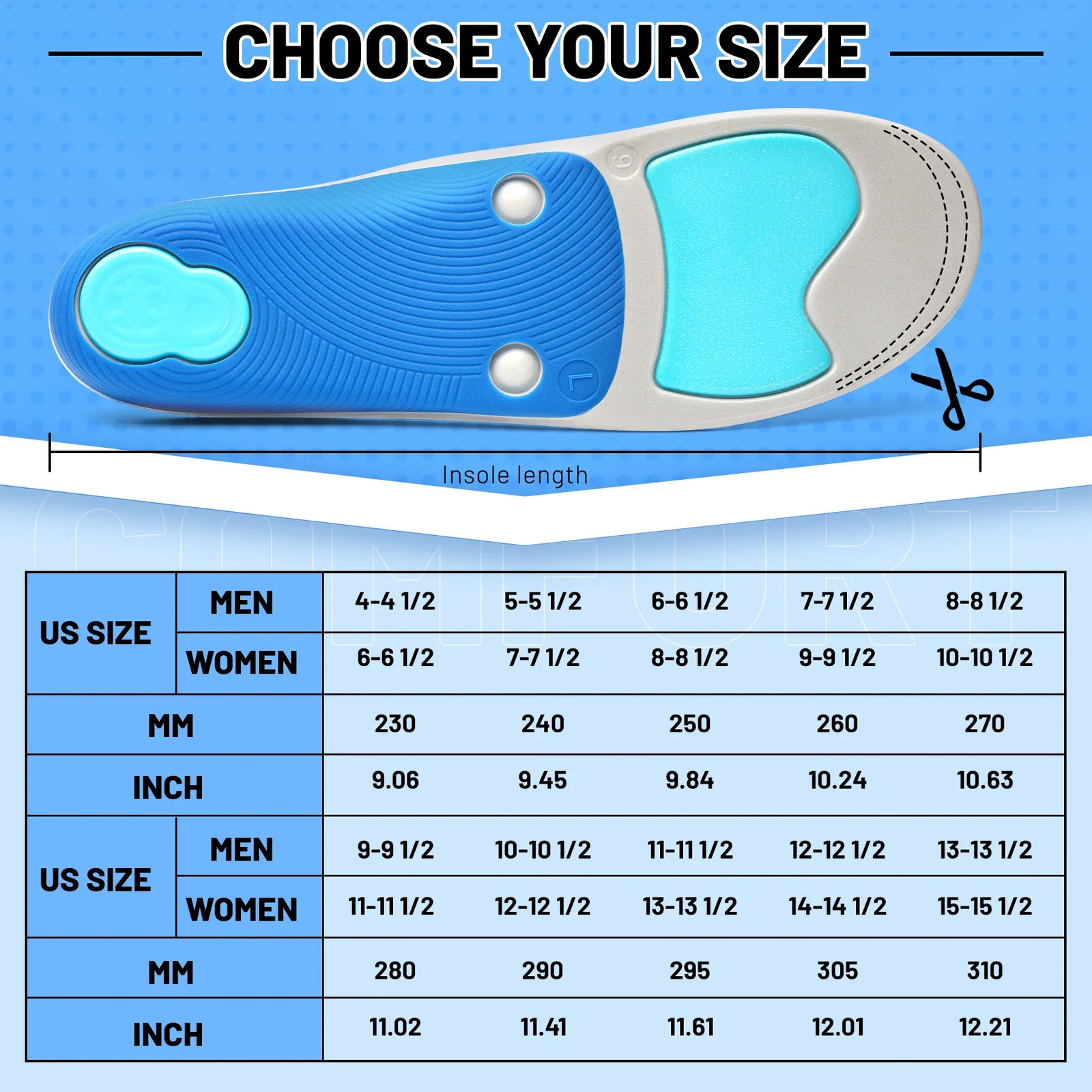 Plantar Fasciitis Relief Orthopedic Insole Flat Foot High Arch Support Men Women Work Ortic Insert Shoe Sport Sneaker Sole 250114