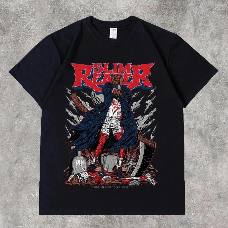 Men's T Shirts 2025 Basketball Shirt Sports Style Short Sleeve Cotton Printed Loose T-Shirt And Women's Street Hip Hop Clothes Tops