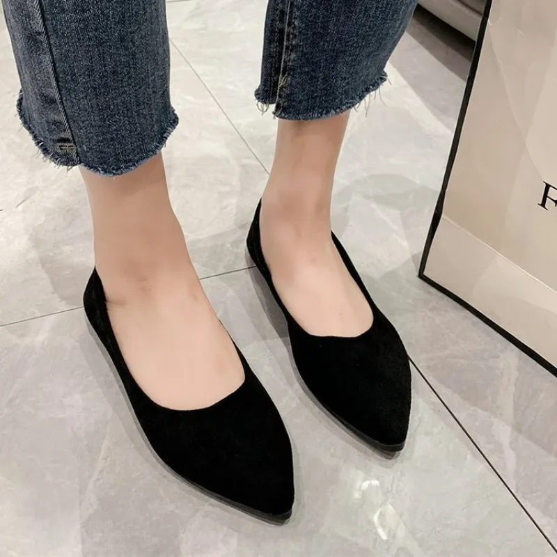 Woman Flats Fashion Leopard Print Shallow Mouth Single Casual Spring Autumn Pointed Toe Flat Slip on Women's Loafers Shoes zhanyishengli