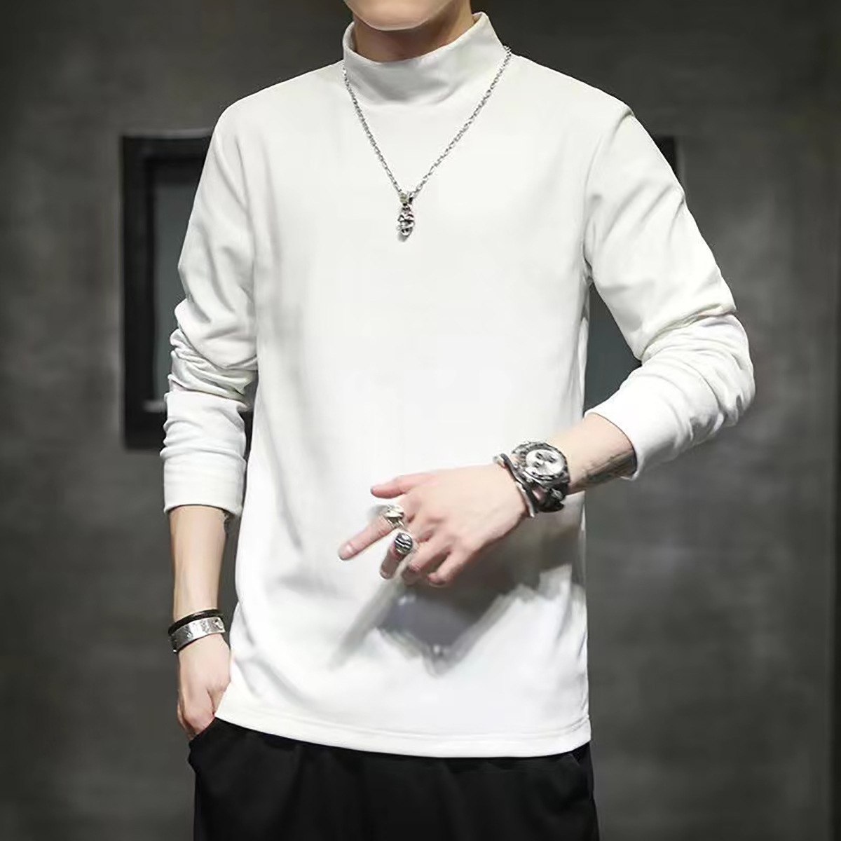 GC01153 Men's autumn and winter fashion sweatshirt stitching color hoodie