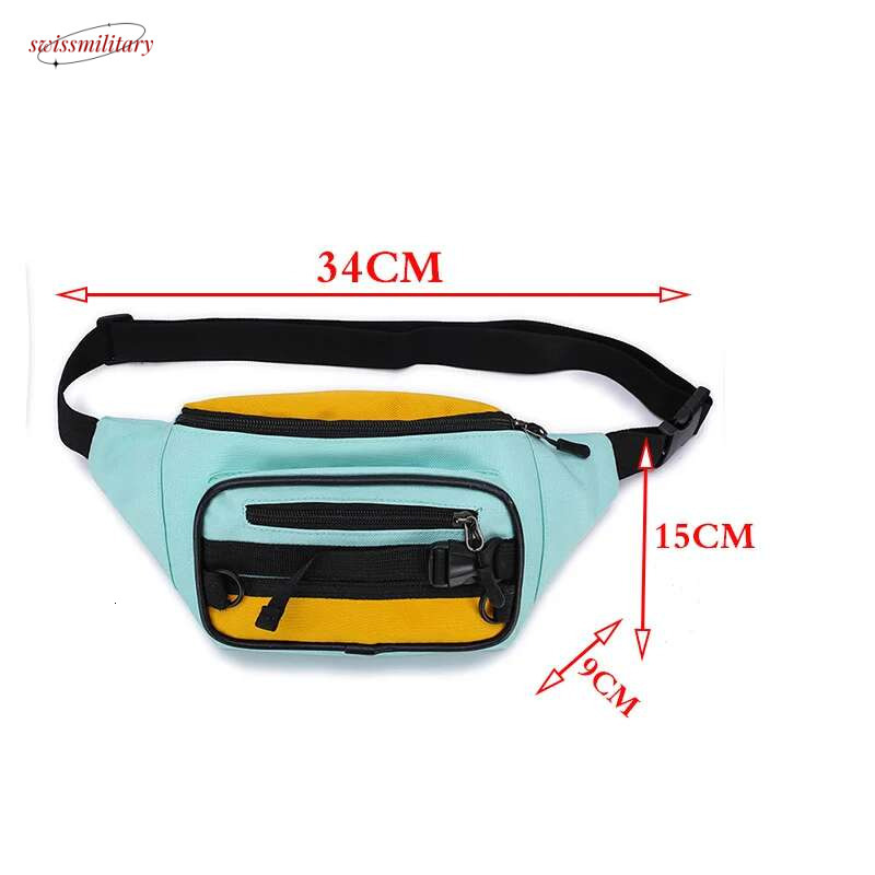 Women's Fanny Waist Packs Leisure Canvas Bum Package Banana Messenger Bags New Zipper Hip Hop Bag Shoulder Pack swissmilitary