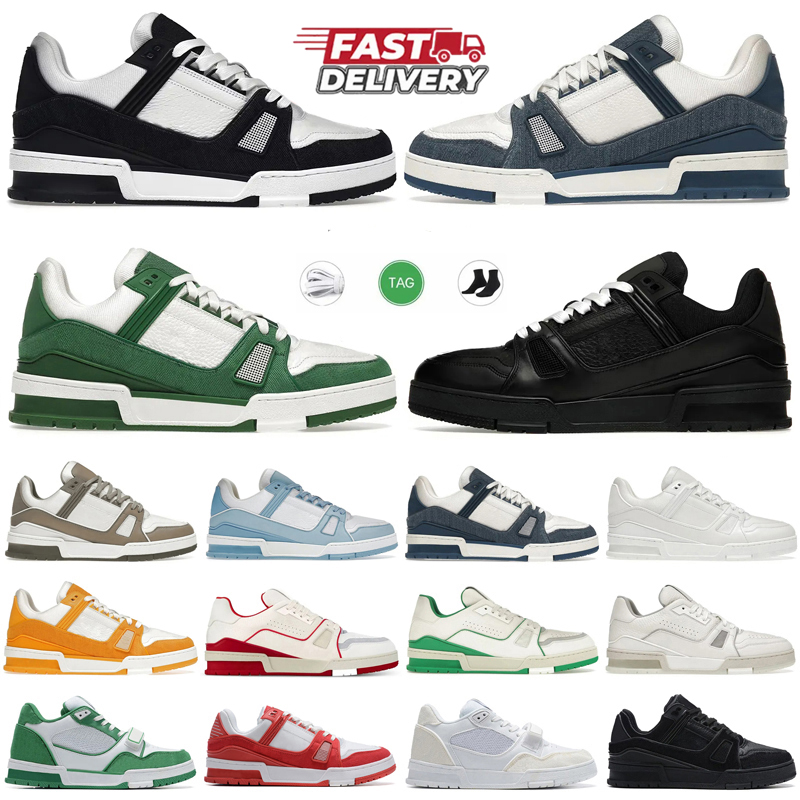 Designer shoes Low Trainer Mens Womens Dress Casual shoes Sneakers Denim Black Blue Triple White Red Work Out Flat Heels Platform Trainers chaussures 36-45