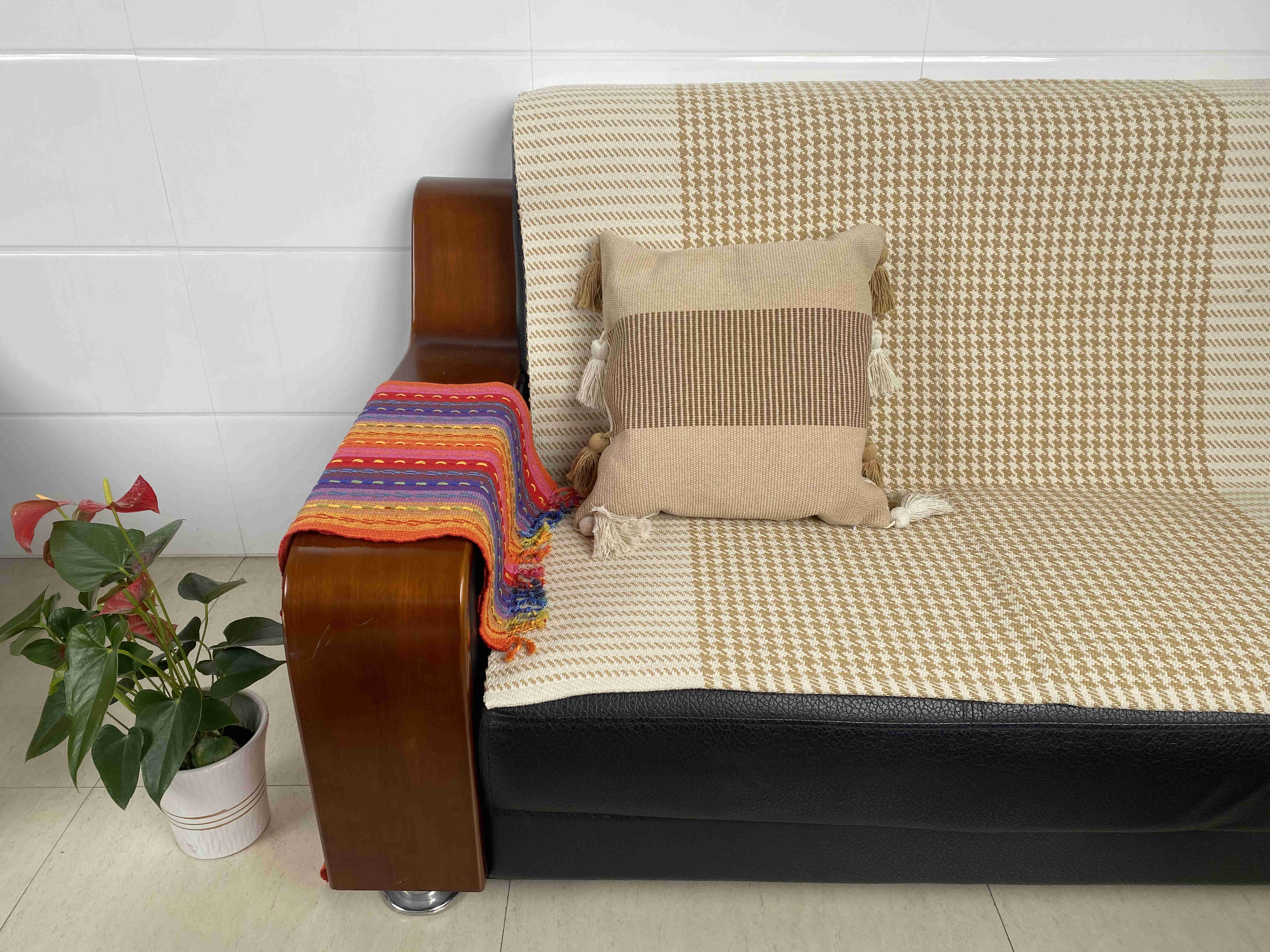 Breathable Handwoven Elegant Fabric Cushions for Living Room Comfort