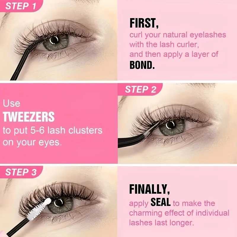 Lash Clusters D Curl Individual Lashes Extensions 8-16mm Clusters Eyelashes Extensions DIY Wispy Individual Cluster Eye LashesXJ250116