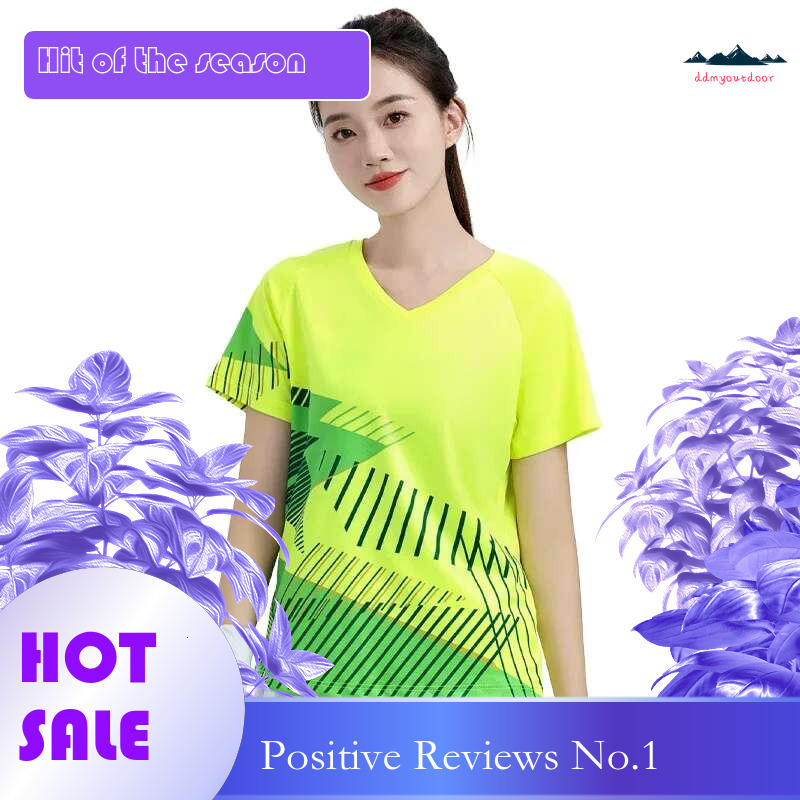Ddmyoutdoor China Domestic Women Badminton Tee Exercise Training Quick Dry D Print Table Tennis Shirts Ice Silk Breathable Ping Pong Volleyball Jersey