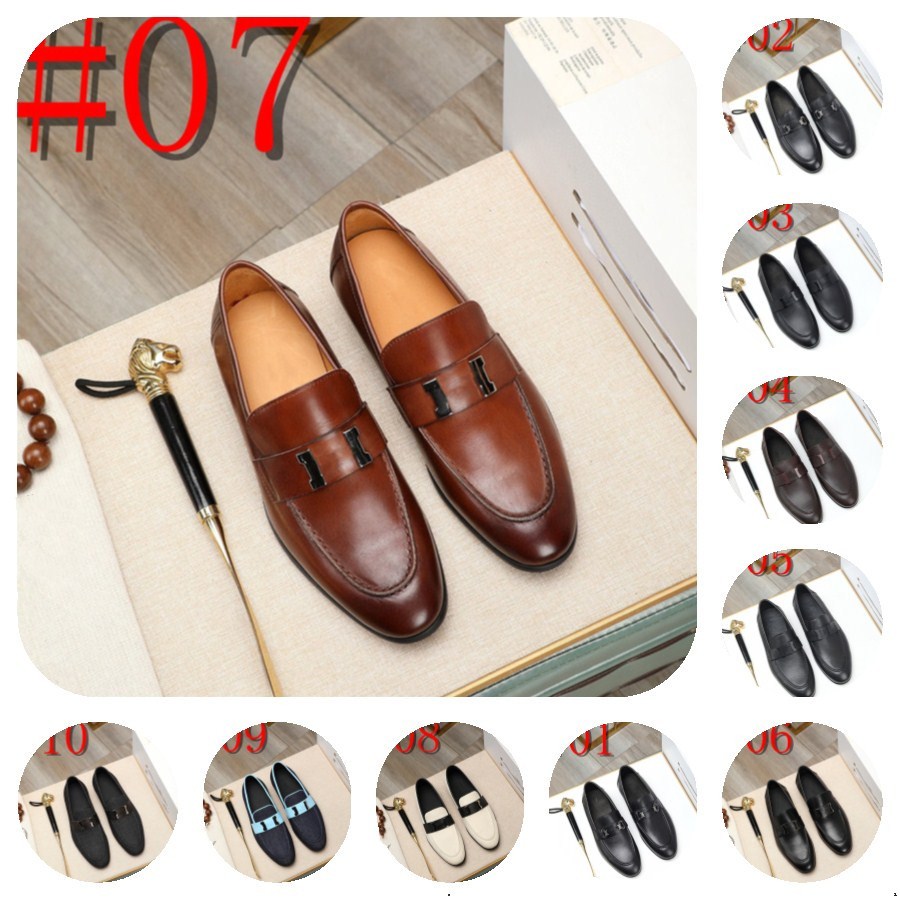 69Model 2024 Chaussures Habillées Homme Confort Affaires Cuir Décontracté Élégant Slip-On Brogue Designer Simple Luxe Flats Mariage Pointure 6-11