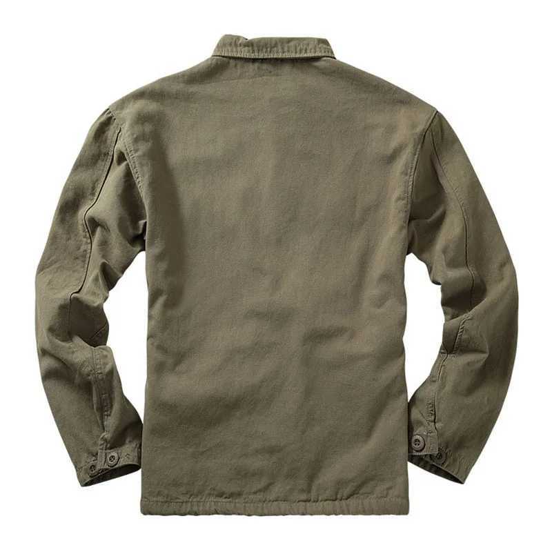 Tactics Jackets Mens Vintage Military Outerwear Multilayer Washed Military Uniform Jacket American Tank Coat Male W250116