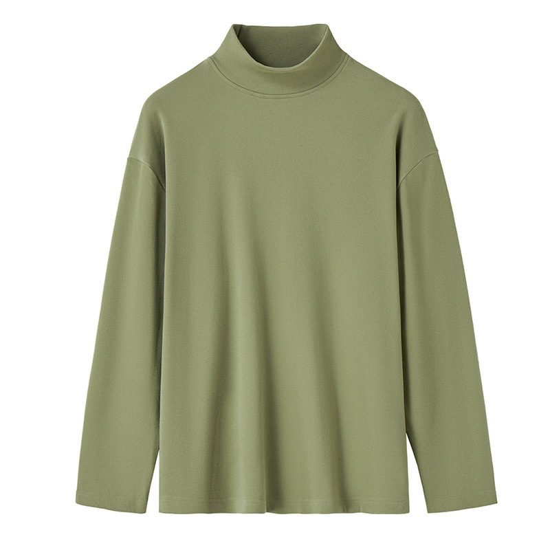 TB01151 Warm base shirt for men in autumn and winter, simple solid color loose sweatshirt