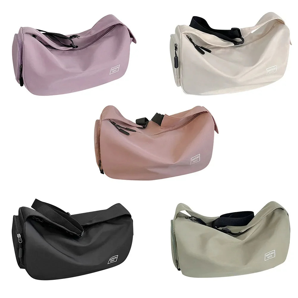 Solid Color Fitness Bag Large Capacity Training Wearresistant Zipper Adjustable Shoulder Strap for Outdoor Football 250114