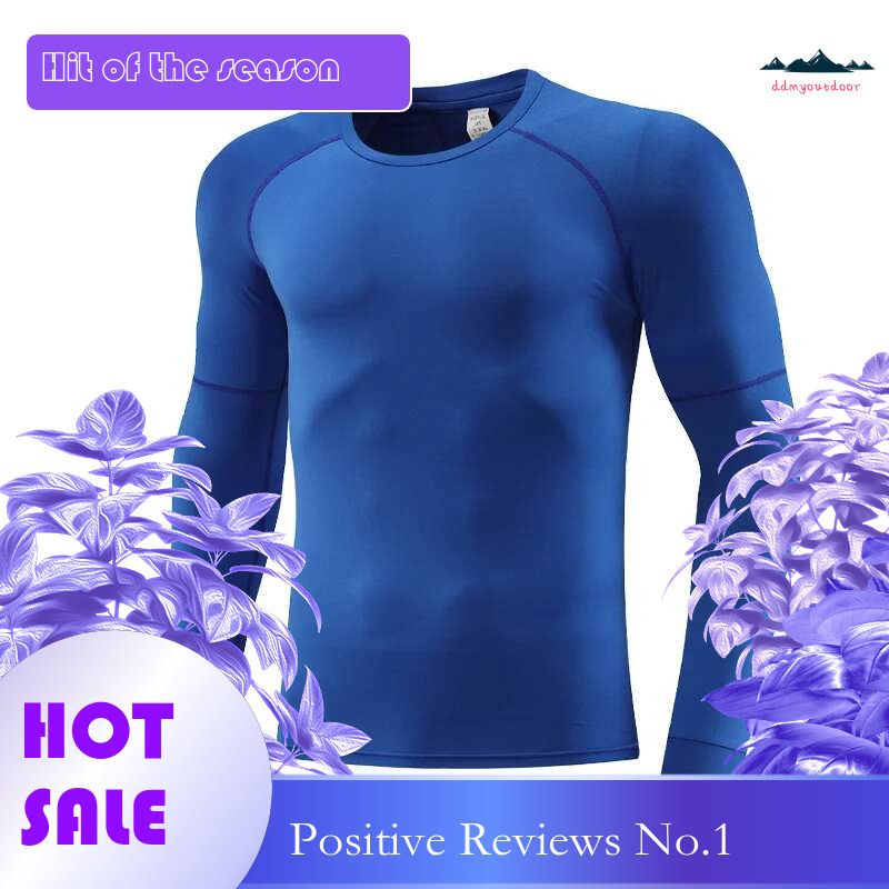 Ddmyoutdoor China Domestic Men Compression Gym Quick Dry Exercise Workout Running Fashion Print Long Shirts Bodybuilding Tight Training Jogging Tee