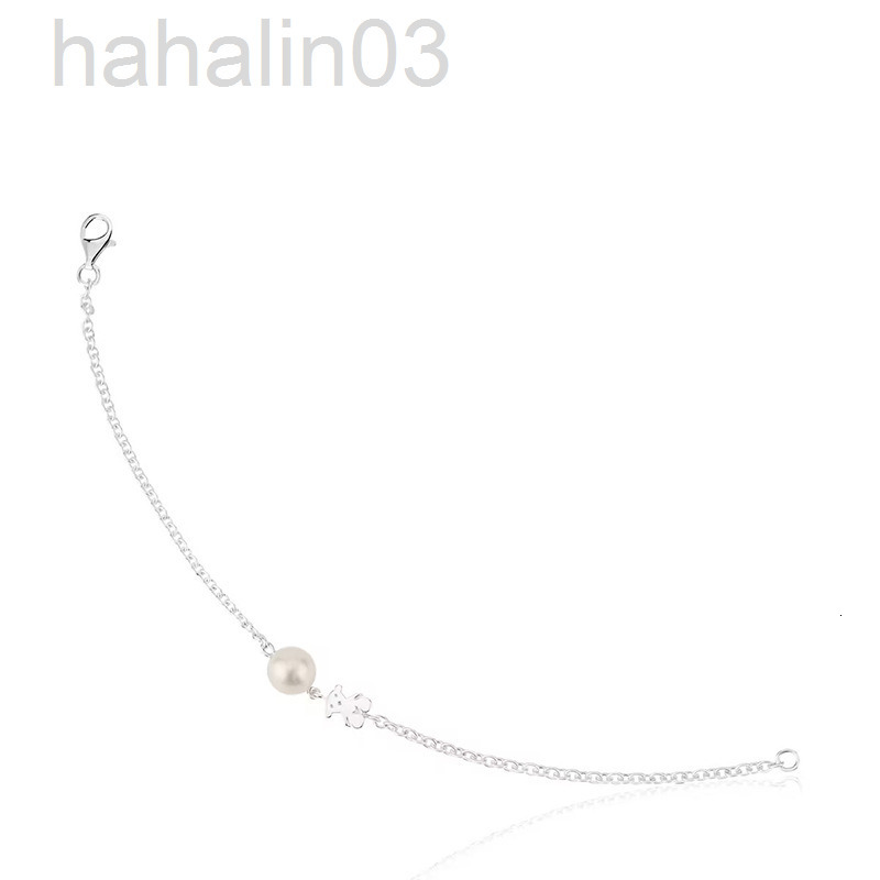 Desginer touss jewelry Xiong Family S925 Silver Bear Pearl Bracelet Fashion Personalized Couple Gift Girl Accessories