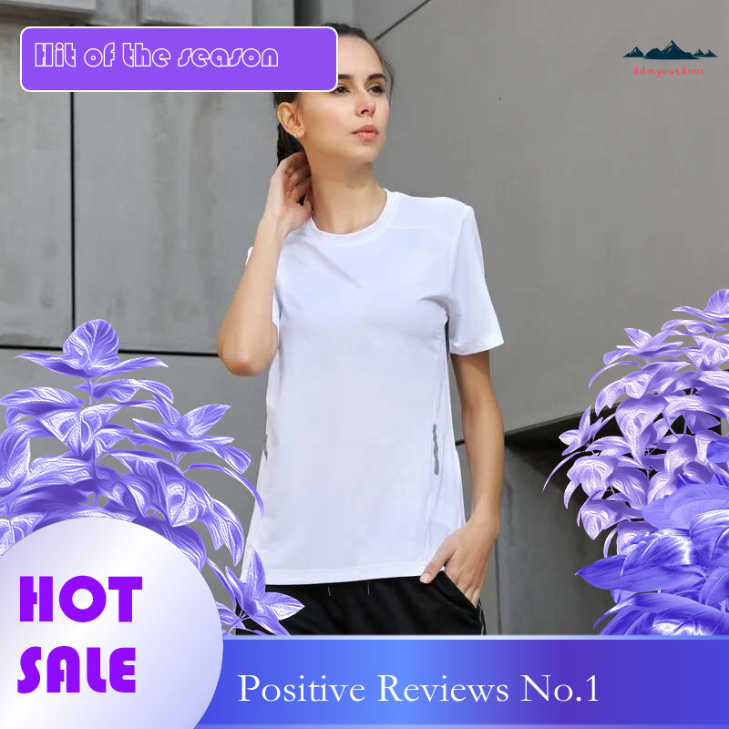 Ddmyoutdoor China Domestic Women Dry Quick Short Sleeve Causal Sport Jerseys Fiess Trainer Running Tshirts Badminton Breathable Mesh Exercises Yoga Te