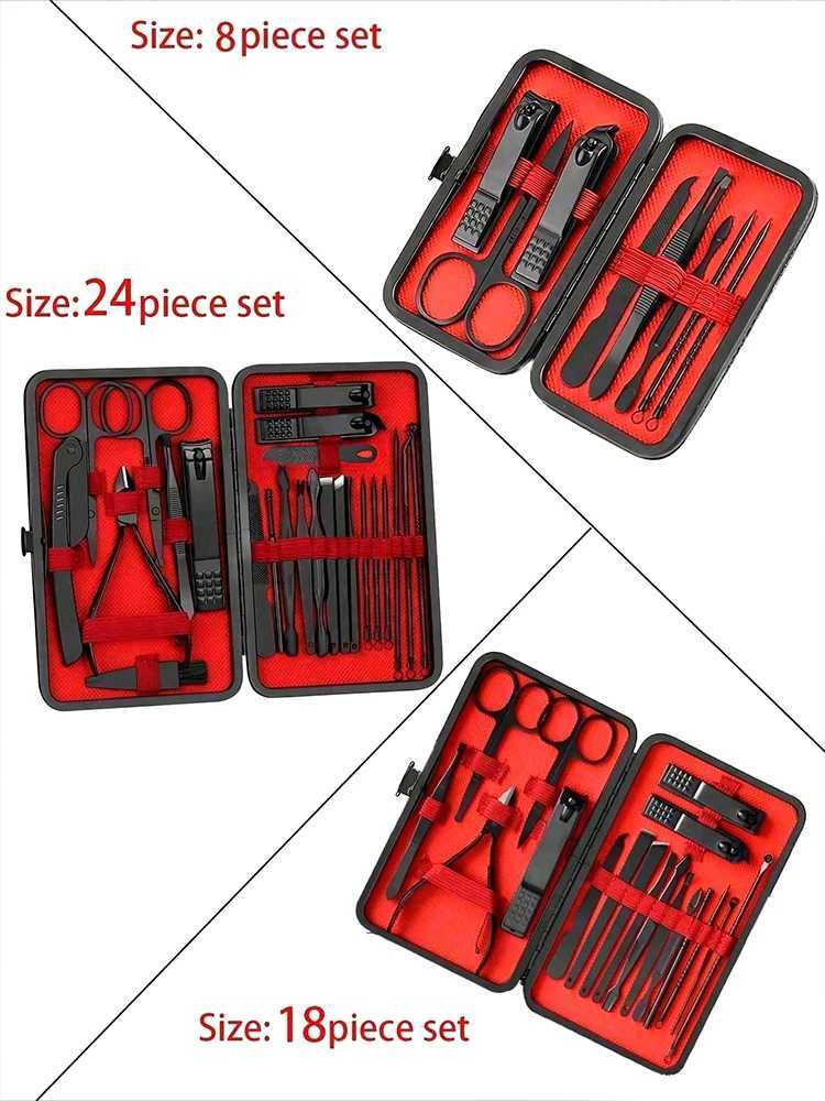 Manicure Set Professional Pedicure Kit Nail Clippers Kit - Nail Care Tools - Grooming Kit with Luxurious Upgraded Travel CaseXJ250116