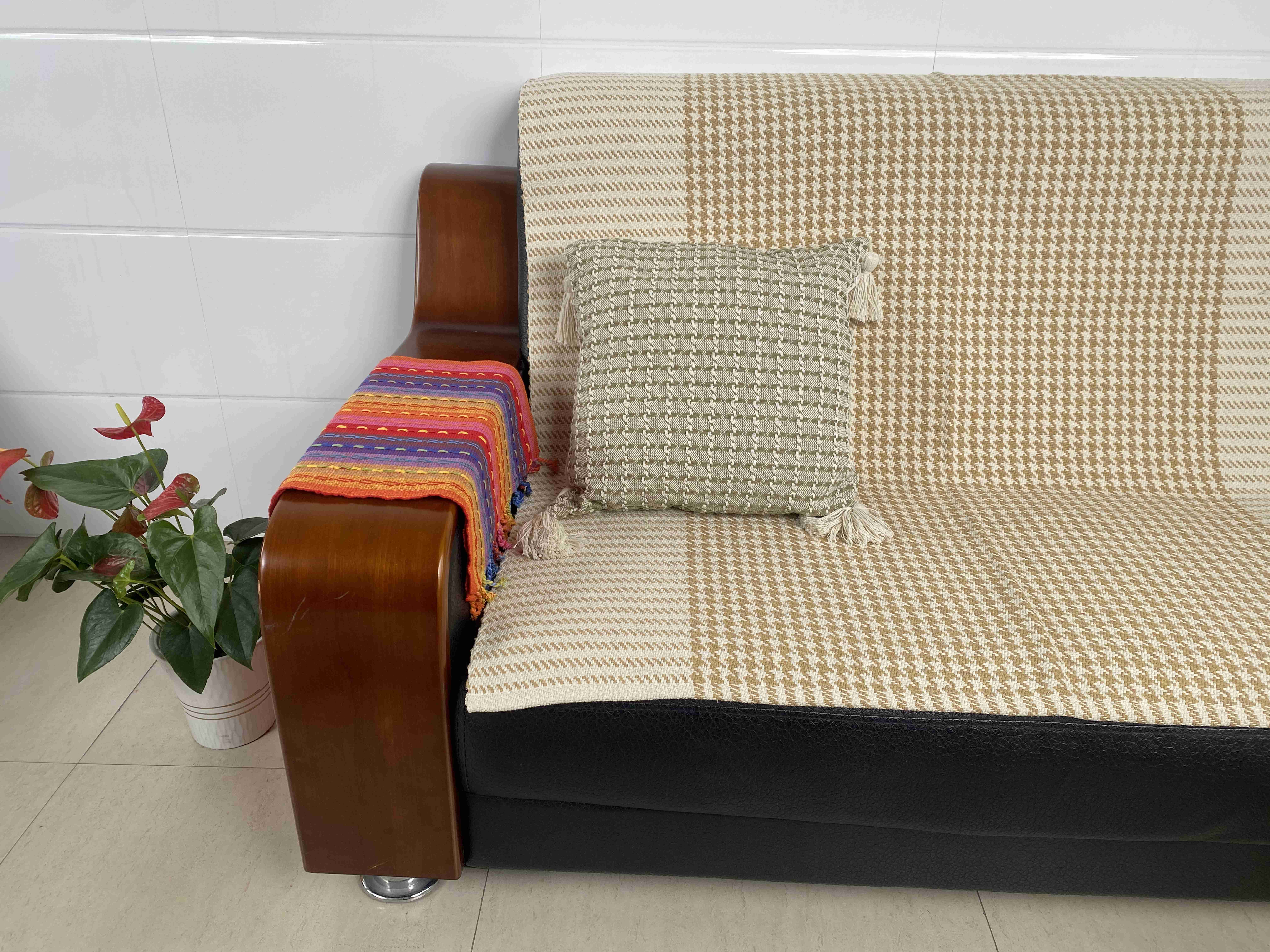 Handwoven Elegant Fabric Cushions - Breathable & Durable for Living Room Decor