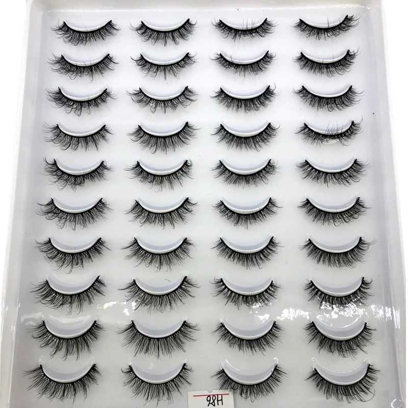 HBZGTLAD New 20 Pairs 3D Mink Hair False Eyelashes Natural/Thick Long Eye Lashes Wispy Makeup Beauty Extension ToolsXJ250116