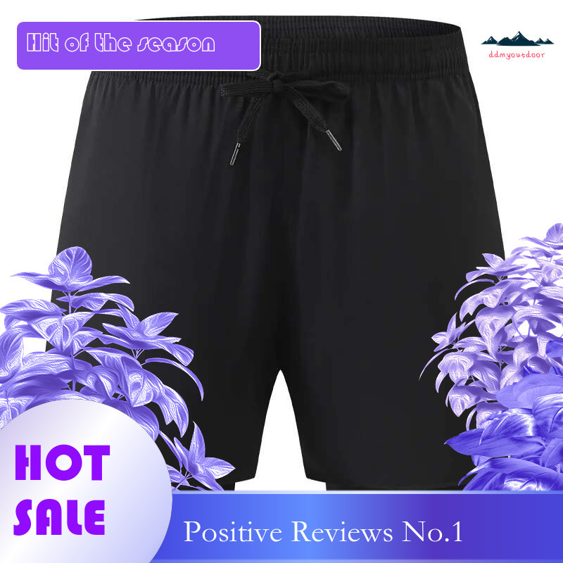 Ddmyoutdoor China Domestic Running Shorts Men In Double Deck Quick Dry Gym Training Jogging Workout Sports Short Pants Breathable Stretch Casual Botto