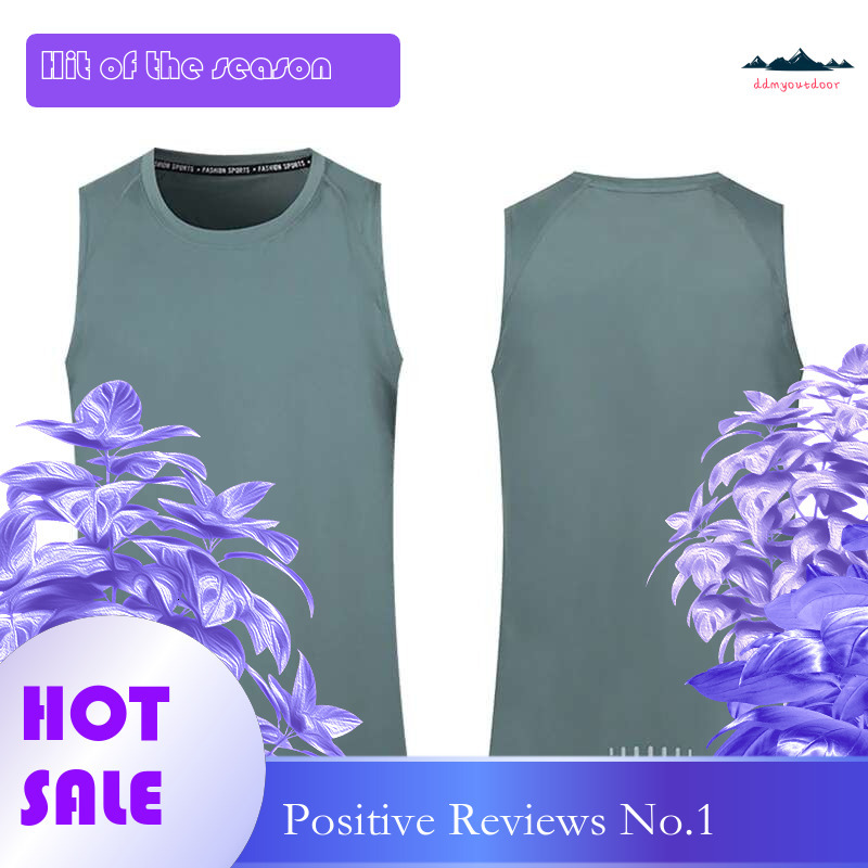 Ddmyoutdoor China Domestic Gyms Vest Men Polyester Breathable Running High Elastic Sports Tight Sleeveless Muscle Neck Compression Training Tanks